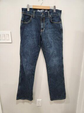 Wrangler Retro Slim Boot Jeans Mens 32x34 Blue Western Denim Cowboy Rodeo